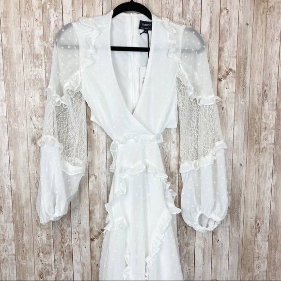 Bardot Ivory Long Sleeve‎ Cutout Ziggy Mini Dress Size XXS - Picture 8 of 16